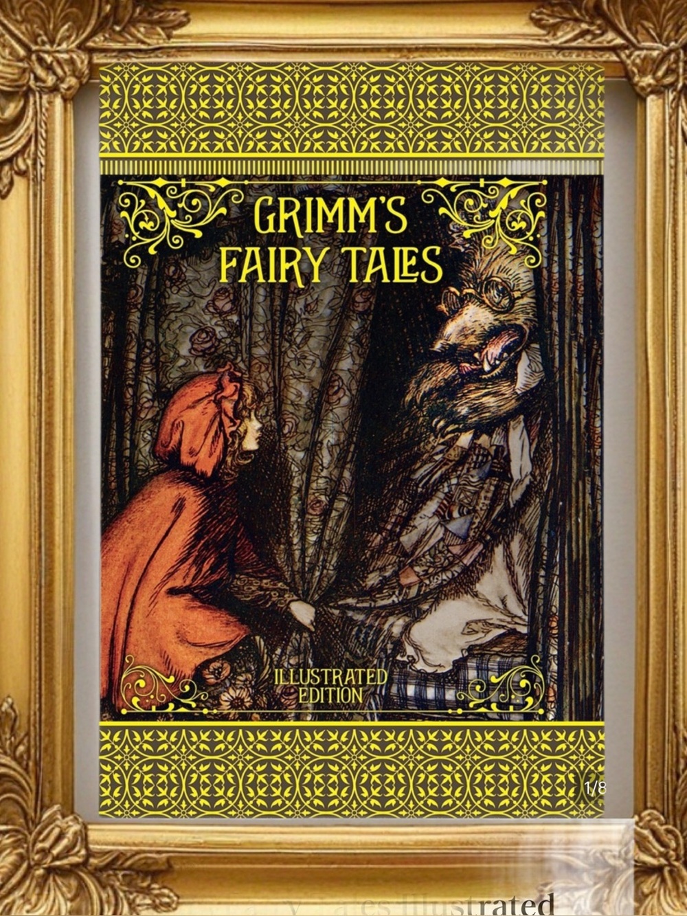 Grimm's Fairy Tales Illustrated Edition - Red & Gold New Hardcover